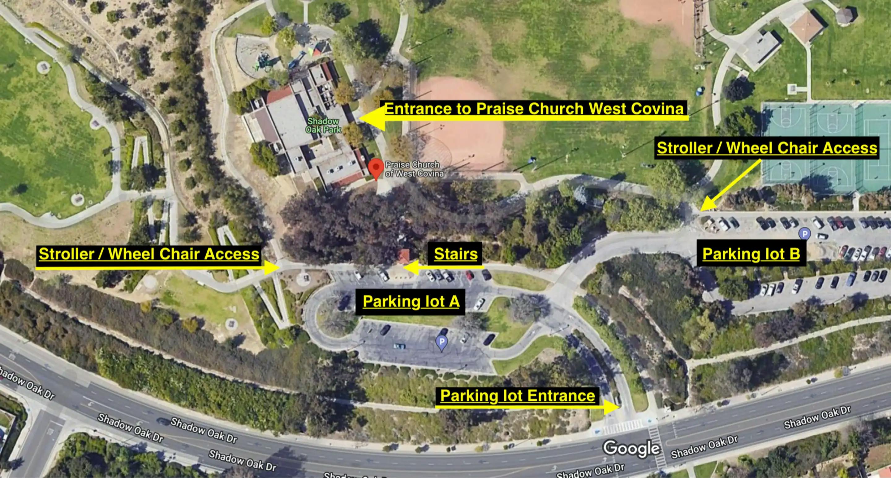 map of how to get to praise church west covina